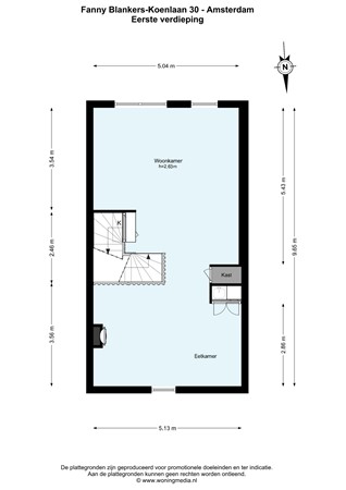 Floor plan - Fanny Blankers-Koenlaan 30, 1061 MG Amsterdam 